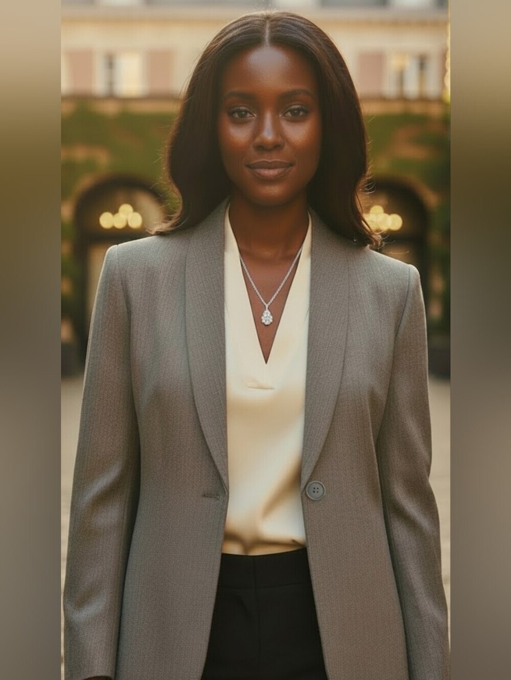 Le Suit Tailored Gray Blazer Size 10 Workwear Career Jacket